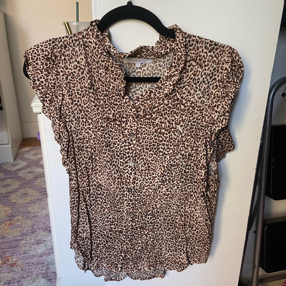 Cheetah Flowy Blouse